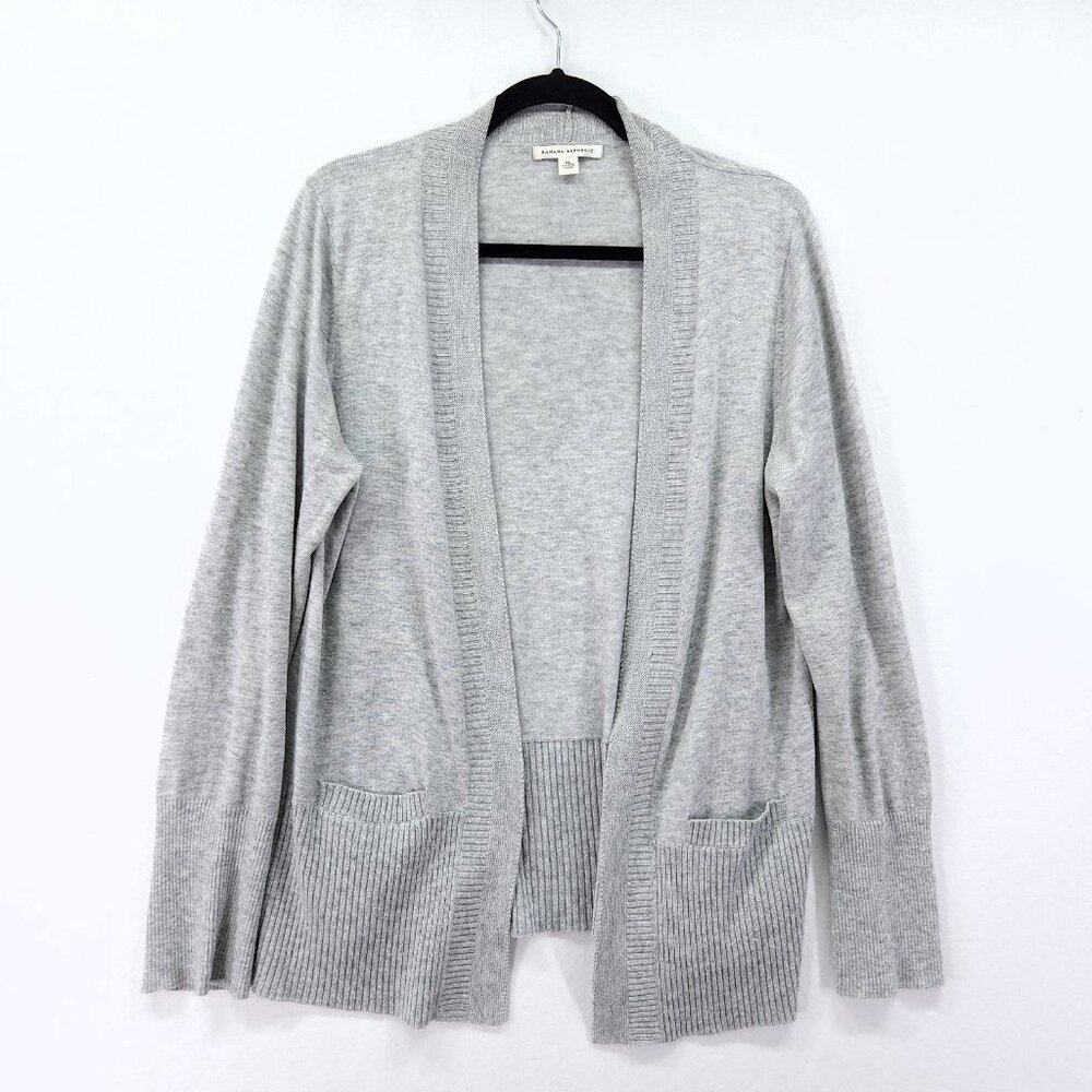 Banana Republic Wool Blend Cardigan Duster Womens Size XL Open Front